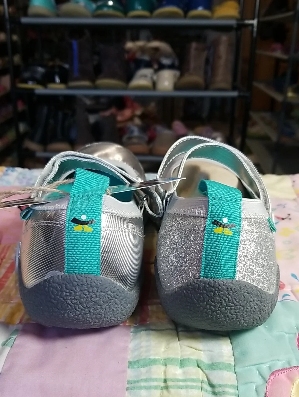 Chooze Silver Glitter Mary Jane Shoes Size 6 NWT But Imperfect Please See Photos